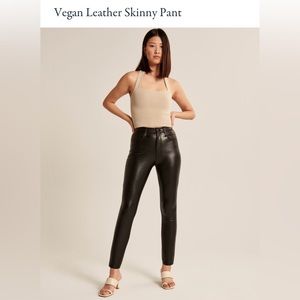 Abercrombie & Fitch Vegan Leather Skinny Pant Size 23 in Black